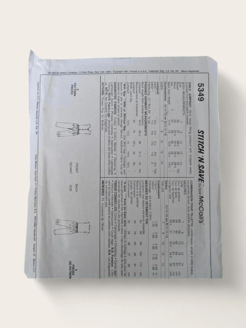 McCall's Sewing Pattern - Picture 2 of 2
